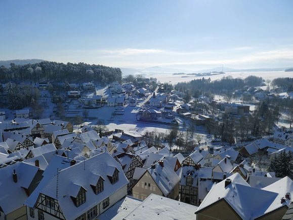 Über den Dächern von Naumburg im Winter (Foto:Karl-Franz Thiede)